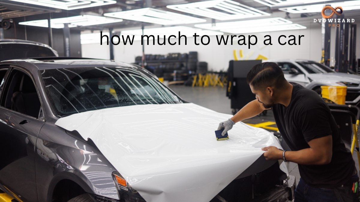 A professional technician applying a white vinyl wrap to a car's hood, illustrating the process and giving insight into how much to wrap a car might cost.