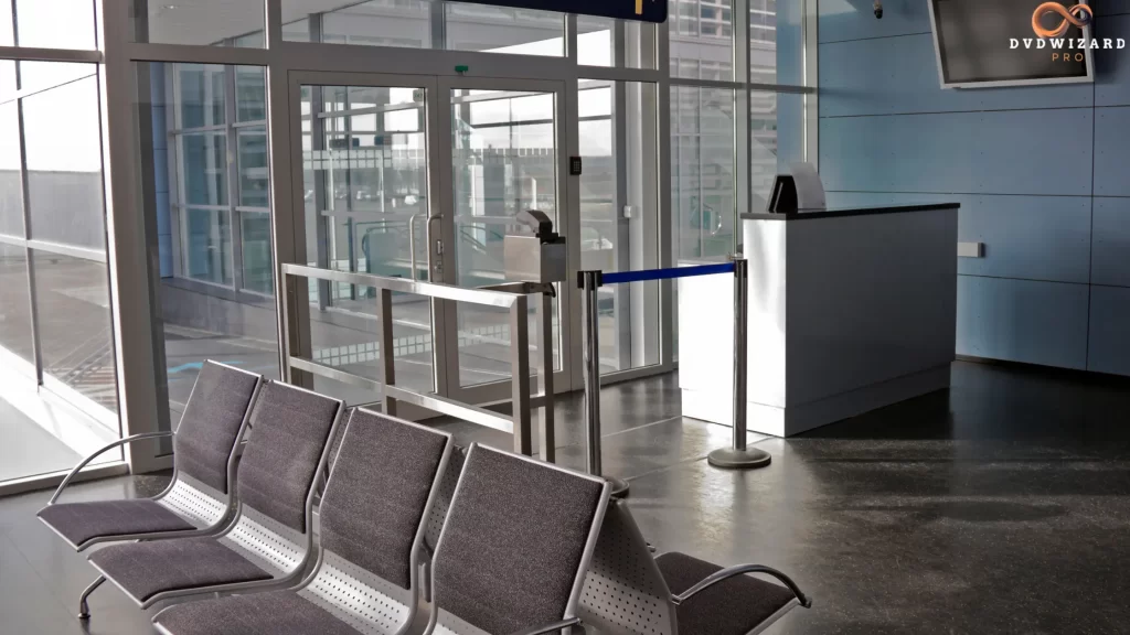 Expo 2020 travellers used smart gates Dubai Airport, waiting area near gate for a smooth transition.